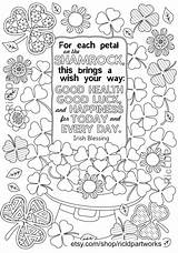 Irish Blessing Coloring Page Pages sketch template
