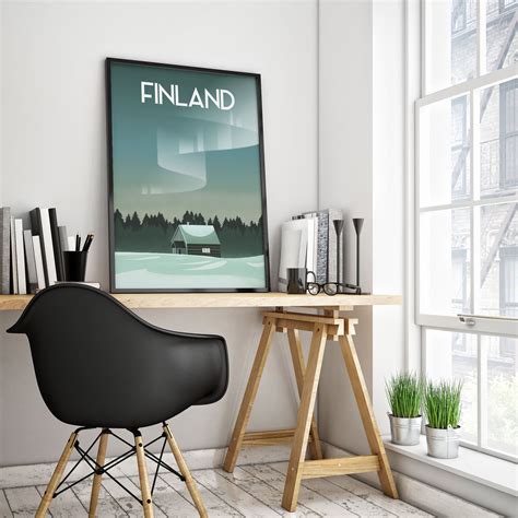 Finland Aurora Borealis Northern Lights Poster Print Sizes: - Etsy