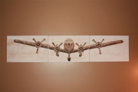 Vintage inspired AIRPLANE painted on wood by glimpsery on Etsy, $65.00 | Airplane painting, Art ...