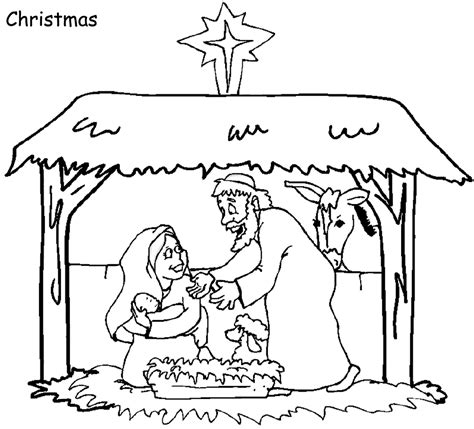 Christmas Stable Drawing at GetDrawings | Free download