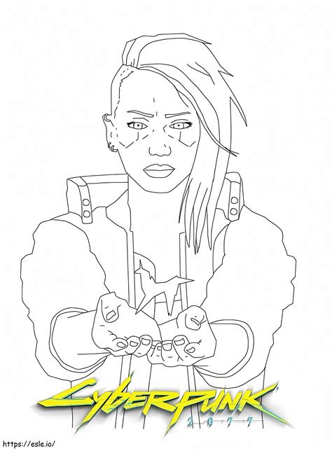 Cyberpunk 2077 coloring page