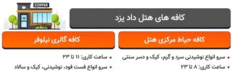 معرفی کامل کافه ها و رستوران های هتل داد یزد | منو + ساعت کاری