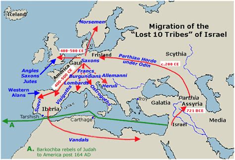 Migration of the lost 10 tribes of Israel.