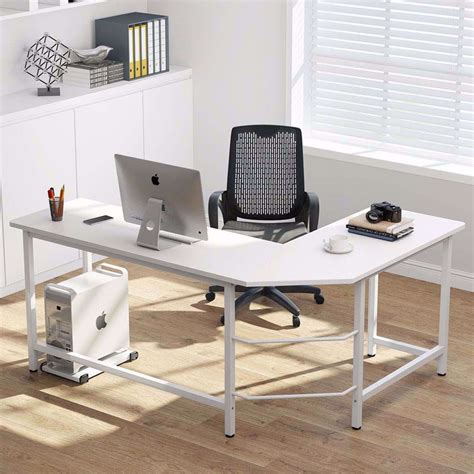 Tribesigns Modern L-Shaped Desk Corner Computer Desk PC Laptop Study ...