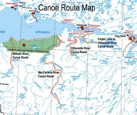 Athabasca Eco Adventures: Map of Lake Athabasca, Saskatchewan, Canada