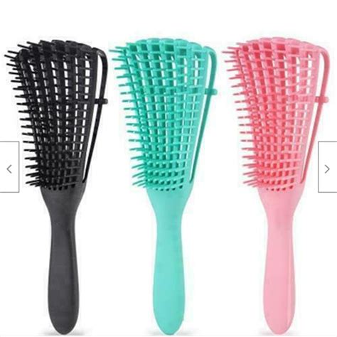 2020 New Detangling Brush Hair Combing Brush Detangle With Wet/Dry Curly Natural Hair Massage ...