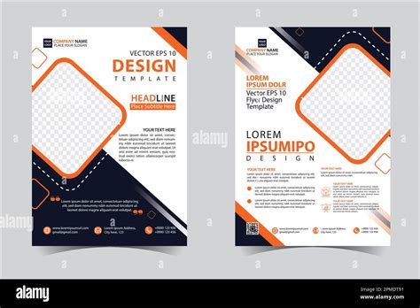 Orange and Black business annual report brochure flyer design template ...