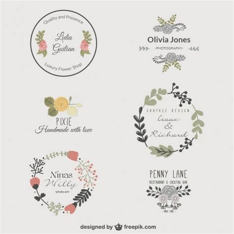 Premium floral logo templates | Free Vector