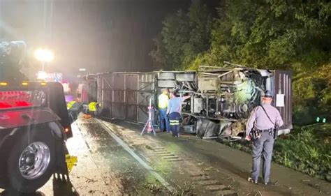 Three dead in Pennsylvania as bus carrying dozens plows into vehicle ...