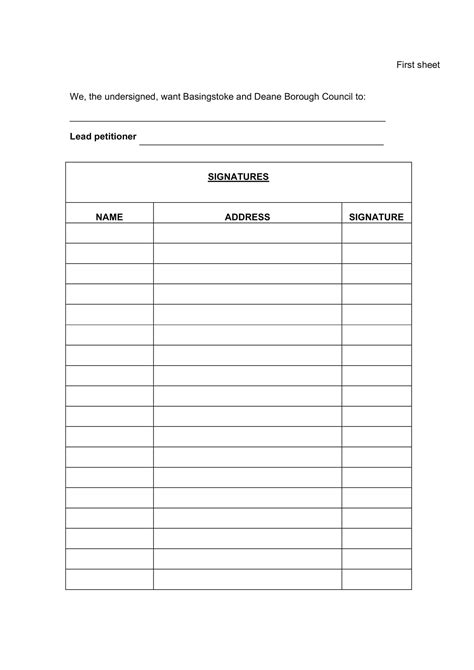 Free Printable Petition Templates [Word, PDF, Google Docs] +Forms