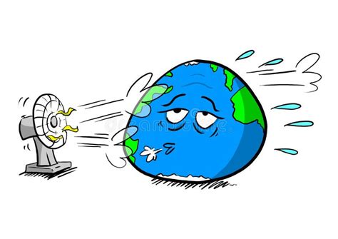 Planet Earth Cooled By Fan Stock Illustration - Image: 42985008