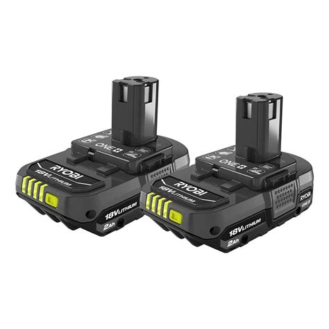 RYOBI ONE+ 18V Lithium-Ion 2.0 Ah Compact Battery (2-Pack) PBP2006 - The Home Depot