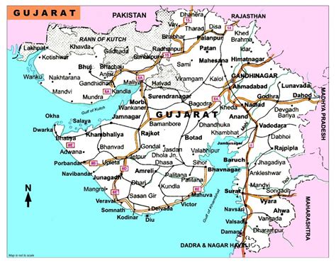 Gujarat Map-Download Free Maps In Pdf - Infoandopinion