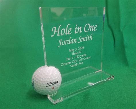 Hole in One Golf Trophy Award - Etsy