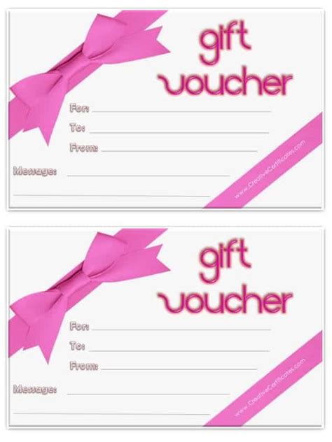 Printable Gift Voucher Template