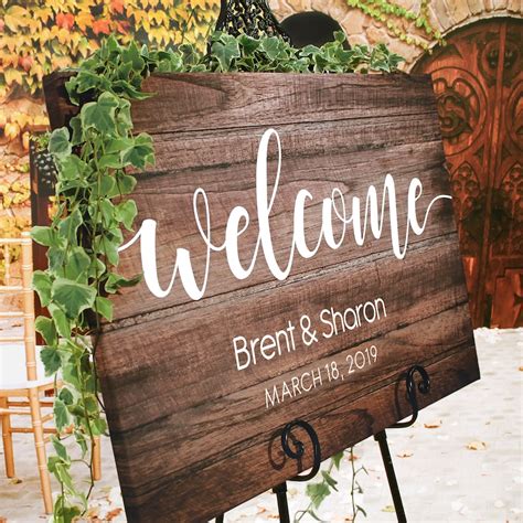 Rustic Wedding Welcome Sign Wood Rustic Wood Wedding Sign | Etsy