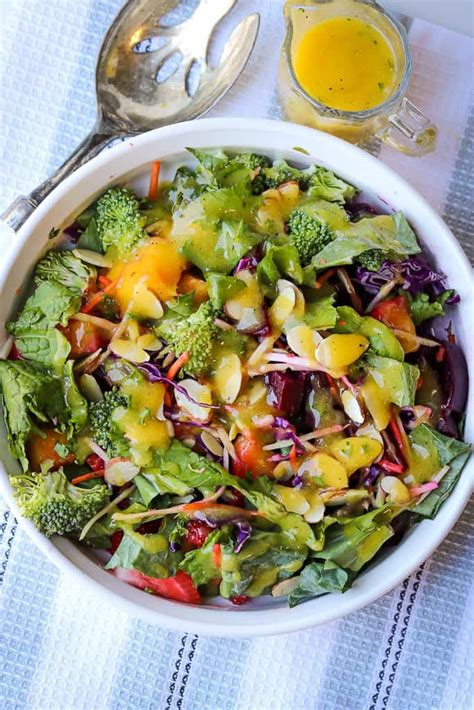 Sensational Garden Salad Recipe With Mango Dressing - Savory Thoughts