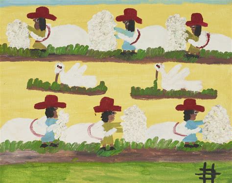 Lot 146: Clementine Hunter Painting, Picking Cotton | Case Auctions