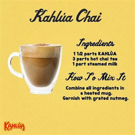 Kahlua Chai Cocktail Recipe