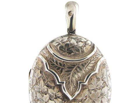 Victorian Silver Locket - The Antique Jewellery Company