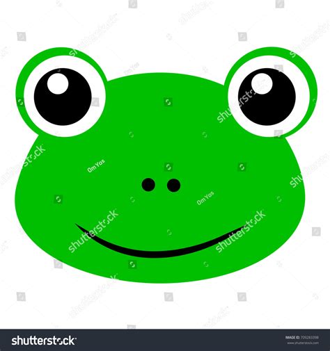 Funny Frog Face Isolated On White Stock Vector (Royalty Free) 709283398 | Shutterstock