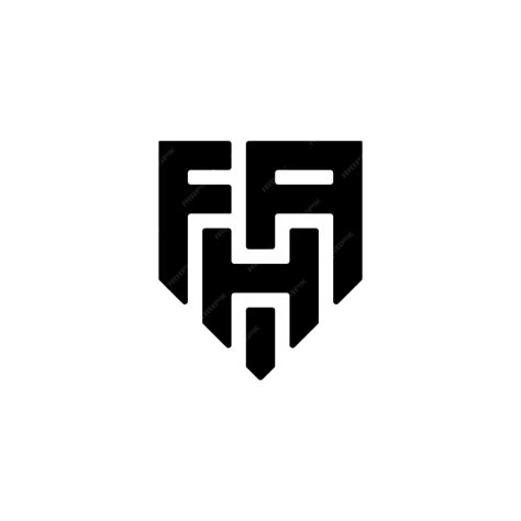 Premium Vector | Letter fha logo design