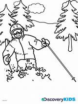 Ski Jump Skiing Page Coloring Pages sketch template
