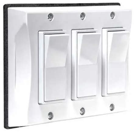 Weatherproof Outdoor Light Switch Cover 3-Gang Waterproof, White ...