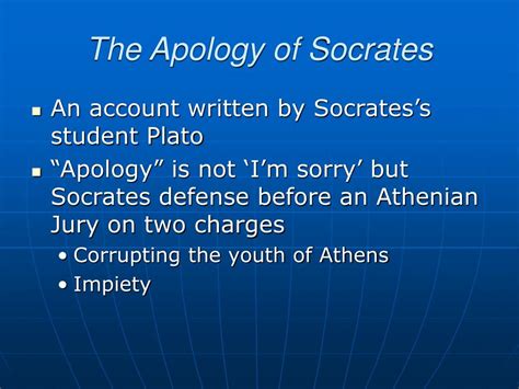 PPT - The Apology of Socrates PowerPoint Presentation, free download ...