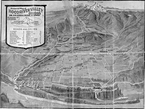 Pictorial Map of Hood River Valley Oregon - The History Museum of Hood ...