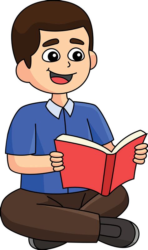 100th Day Of School Student Reading Book Clipart 15529369 Vector Art at Vecteezy