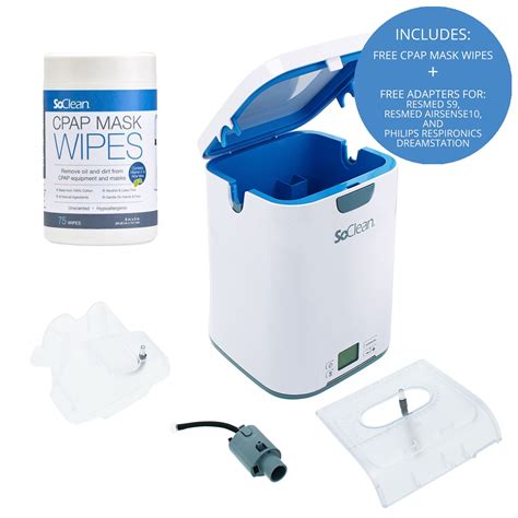 SoClean 2 CPAP Cleaner & Sanitizer (With 3 Adapters and Mask Wipes ...