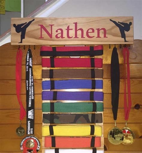 Martial arts belt display