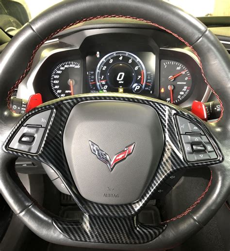 Auto Parts & Accessories Corvette C7 Steering Wheel Cover trim Carbon ...