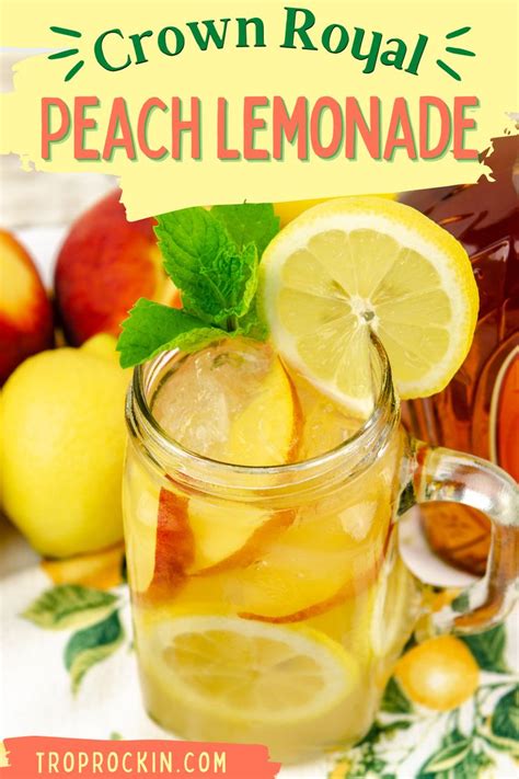 Crown Royal Peach Drinks - Peach Lemonade in 2021 | Peach drinks, Peach lemonade, Peach lemonade ...