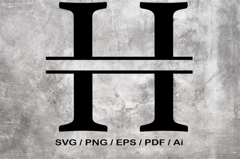 Split Letter SVG, Letter H SVG, Split Monogram SVG, Split Frame Alphabet, Split Alphabet SVG ...