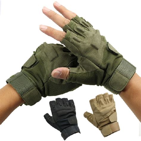 Military Tactical Fingerless ACU-BLACK-TAN Outdoor Survival-Shooting Gloves. * * B I G S E L L E ...