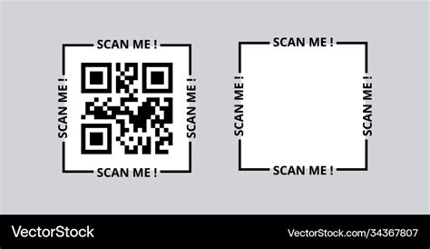 Scan me qr template digital capturing code Vector Image