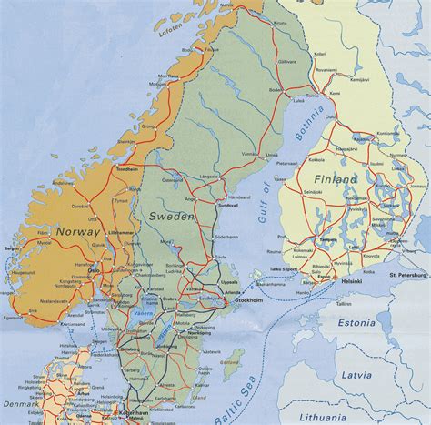 Map of Scandinavia Countries Region | Map of Europe Countries ...