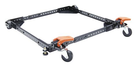 Solid Rubber, Low-Profile Adjustable-Size Open-Deck Steel General Purpose Dolly - 4ZD55|HTC-2000 ...