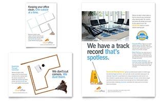 Office Cleaners Print Ad Templates & Design Examples