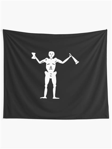 "Samuel Black Sam Bellamy - Pirate Flag 2" Tapestry by kayve | Redbubble