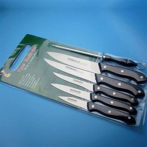 7pcs knife set with chopping board