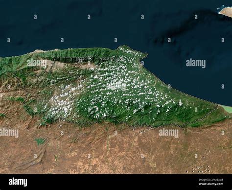 Miranda, state of Venezuela. Low resolution satellite map Stock Photo - Alamy