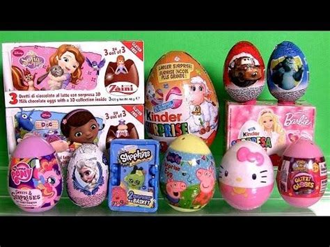 Giant Princess Kinder Surprise Eggs Disney Frozen Elsa Anna Minnie ...