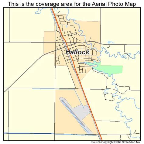 Aerial Photography Map of Hallock, MN Minnesota