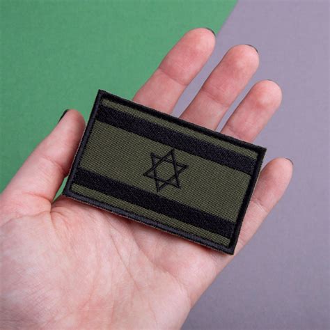 2-piece Israel Flag Patch Khaki, Embroidered Israeli Flag Patches, Military Morale Tactical ...