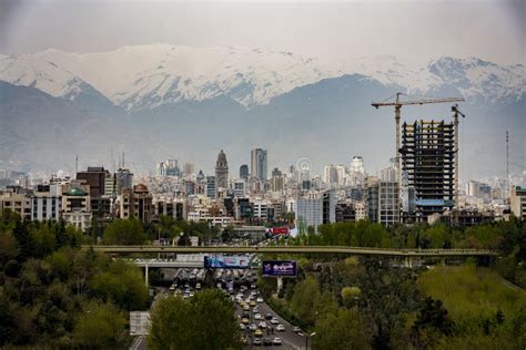 Tehran Skyline And Skyscrapers In The Morning Light Stock Photo - Image ...