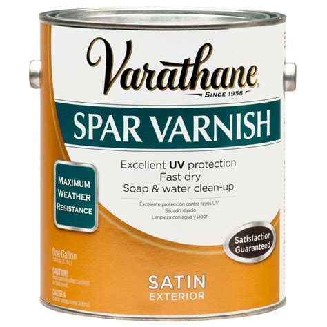 Varathane 1 gal. Clear Satin Water-Based Exterior Spar Varnish (Case of ...