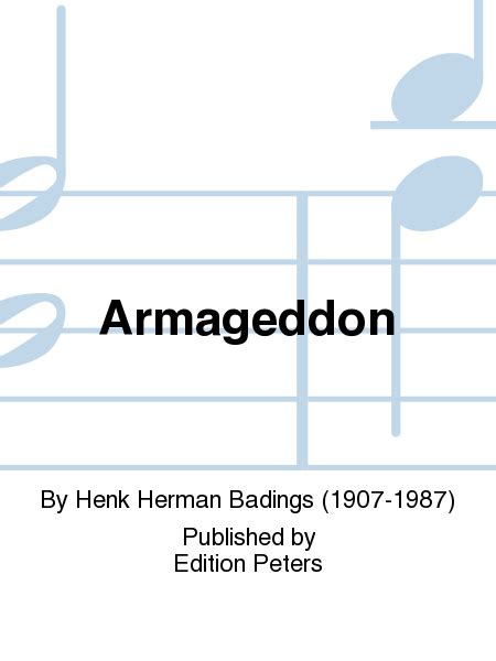 Armageddon (Full Score) - English Horn - Sheet Music | Sheet Music Plus